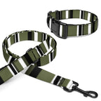 AWIP Olive Stripe Dog Collar