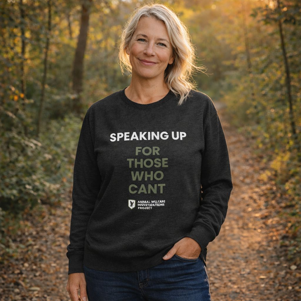 AWIP “Speaking Up for Those Who Can’t” Unisex Charcoal Grey Sweatshirt