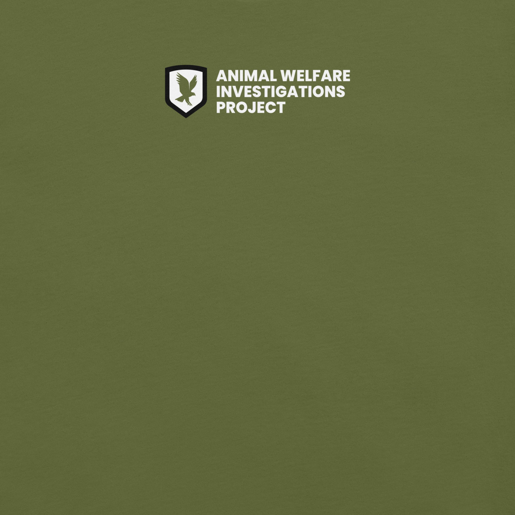 AWIP Unisex Olive Cotton T-Shirt with Logo